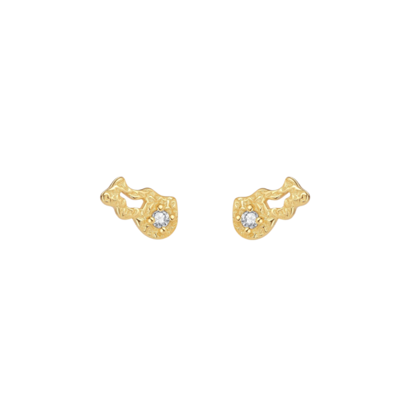 Nava Copenhagen - Gali Petite Studs - Guldpläterad