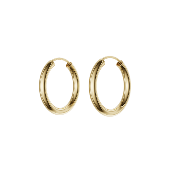 Guld creoler 14 karat 20 x 2.5 mm