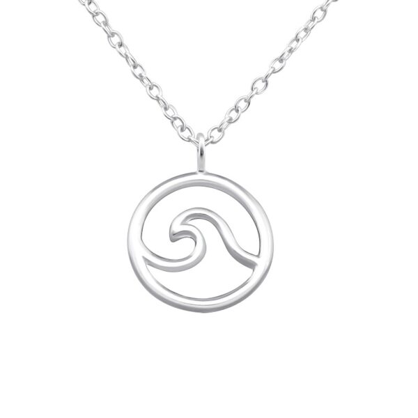 Halsband silver med våghänge - 45cm