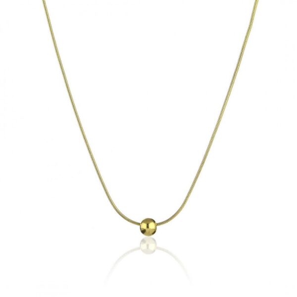 Elegant halsband med fint hänge 38-43 cm 14 karat guldpläterat