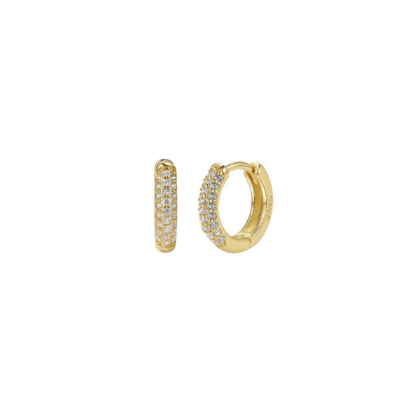 Nava Copenhagen Creole örhängen Breeze - Guldpläterade