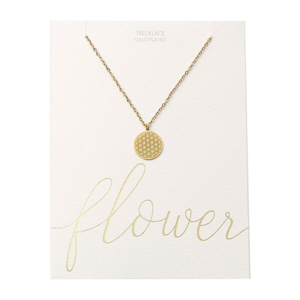 Flower of life Halsband 14 karat guldpläterat - 42-47cm