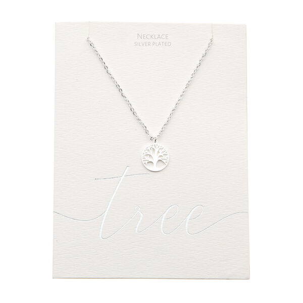 Livets träd silverförgyllt halsband - 42 + 5 cm