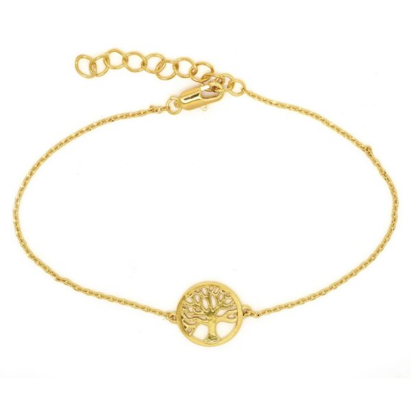 Tree of Life armband 18 Karat guldpläterat - 16,5+3