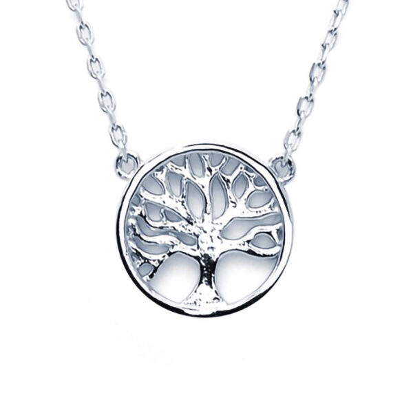 Livets träd halsband i silver - 45 CM