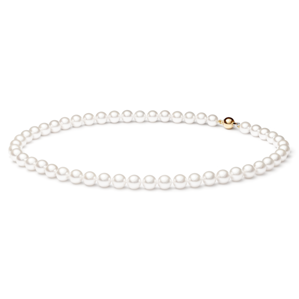 Luksus perlehalskæde 14 karat guld
