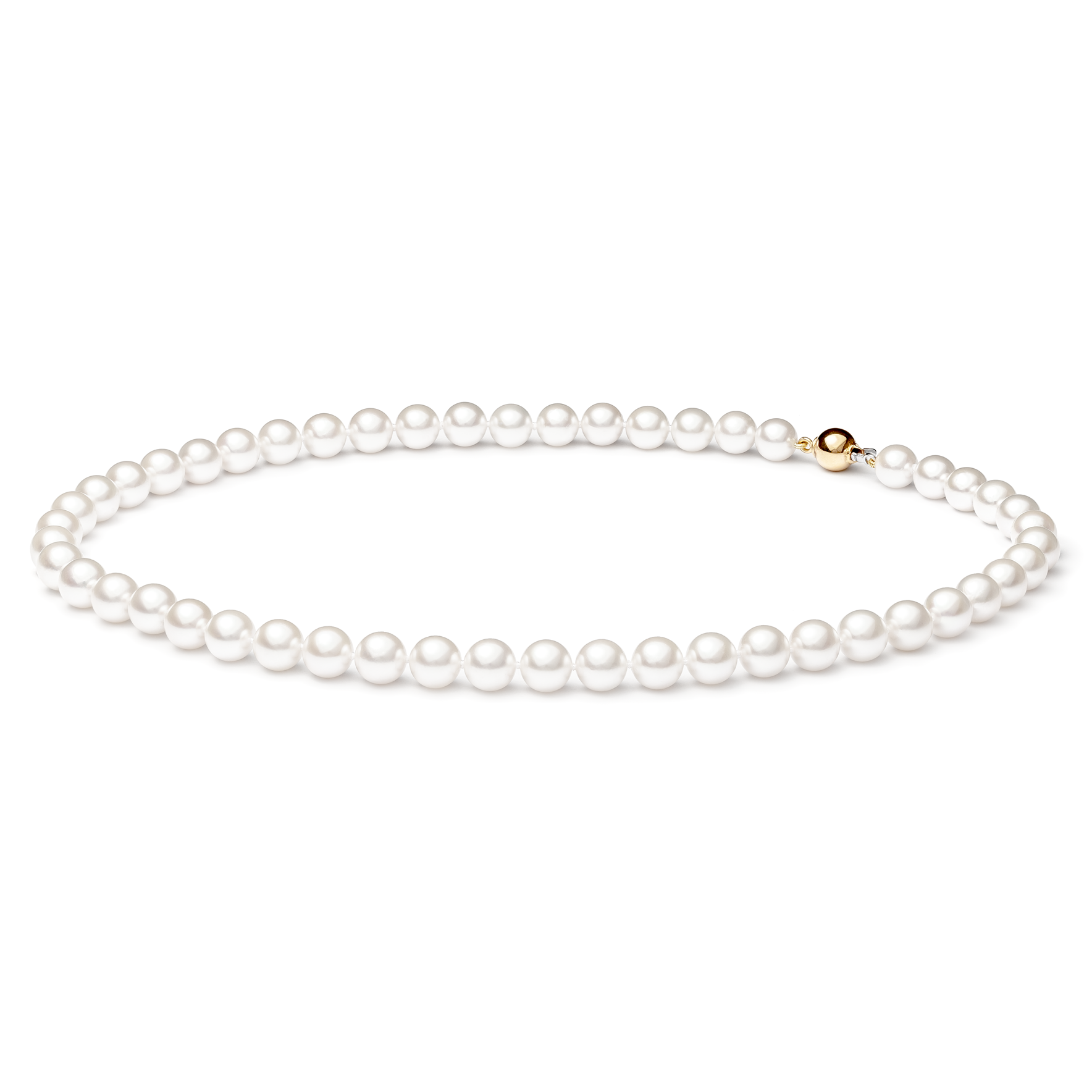 Luksus perlehalskæde 14 karat guld