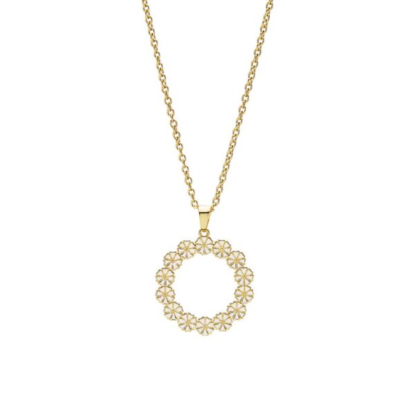 Lund Copenhagen Daisy Halsband 14x5mm fg. 45 cm 925