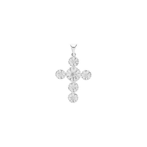 Lund Copenhagen Daisy Pendant cross mix hv. 925