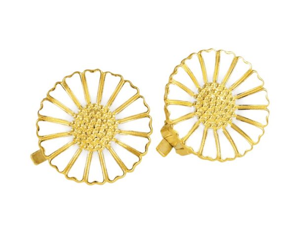 Lund Copenhagen Daisy öronklämma 18mm fg vit 925