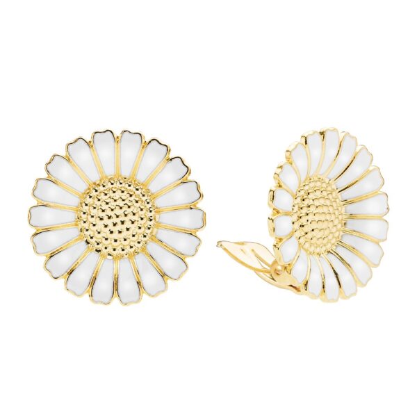 Lund Copenhagen Daisy öronklämma 25mm fg vit 925