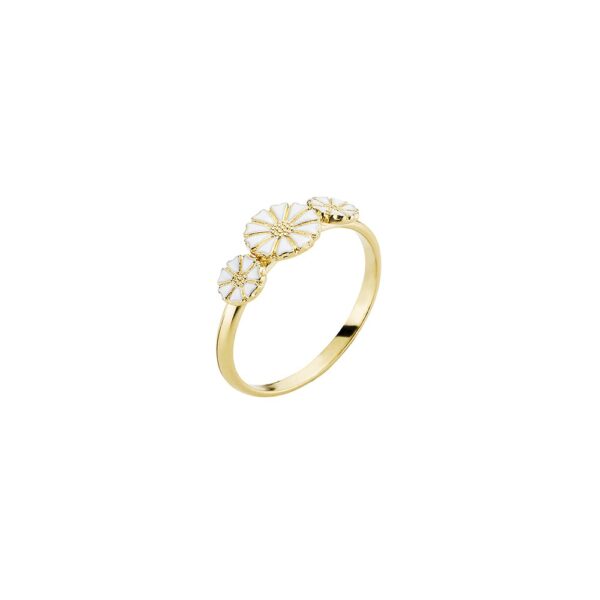 Lund Copenhagen Daisy ring i guldpläterat silver 1x7,5+2x5mm