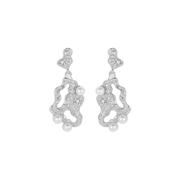 Nava Copenhagen Dangle örhängen Makara - Silver