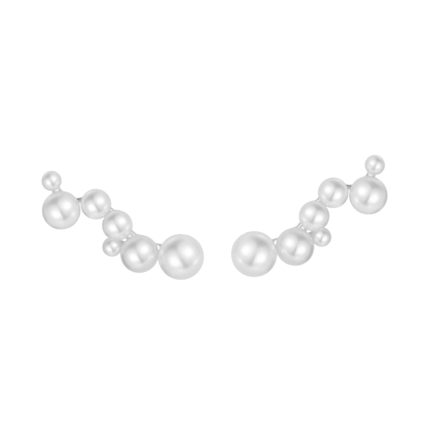 Nava Copenhagen Pärlörhängen Meghana Ear Climber - Silver