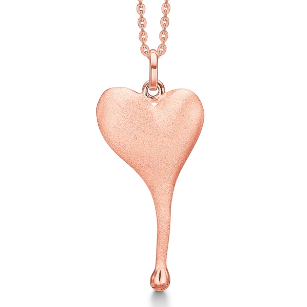 Støring hjärthalsband i roséguldpläterat silver 42-45cm