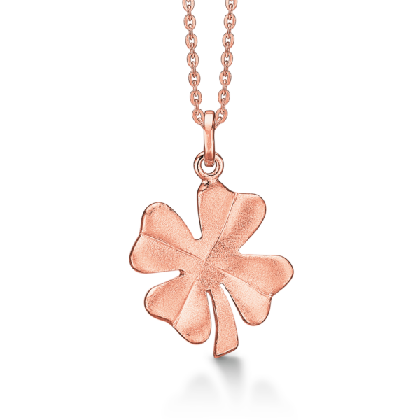 Dammring Fyrklöver Halsband Rosenförgylld matt 40-45 cm