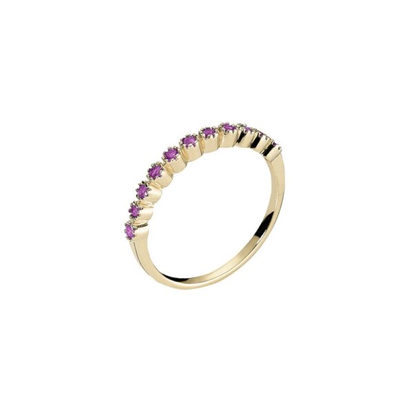 Guldringallians med rubin 11x1,75 mm 333
