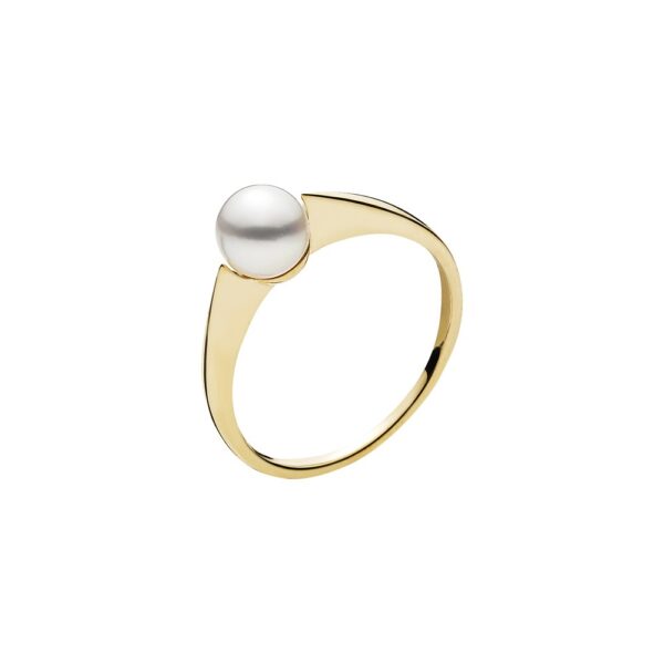 Guldring med odlad pärla 6-6,5mm 14 karat