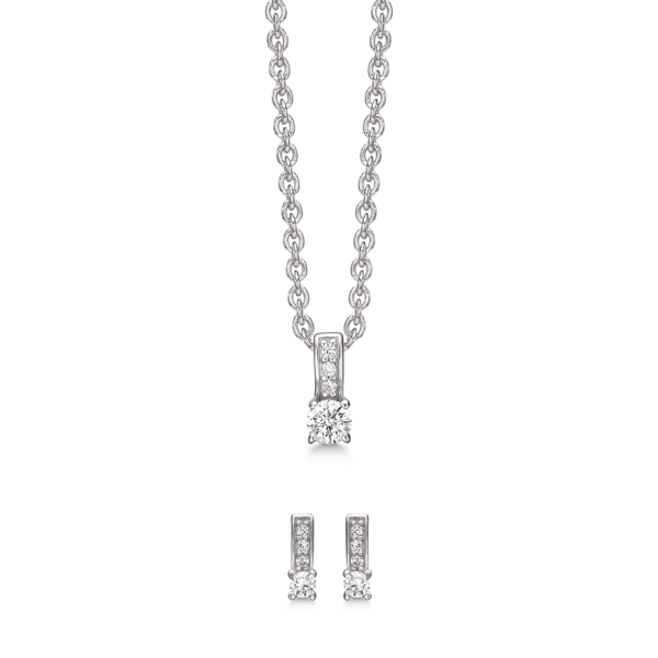 Smyckesset silver, med stenar