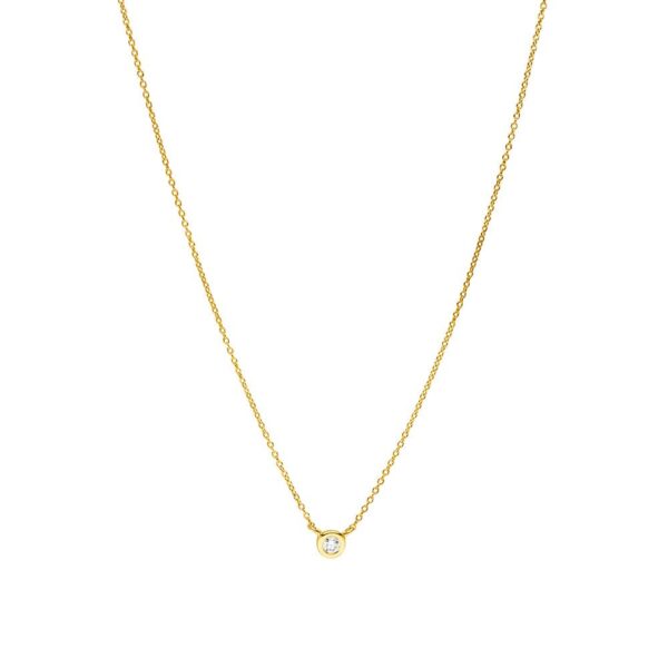 Diamanthalsband 14 karat äkta guld