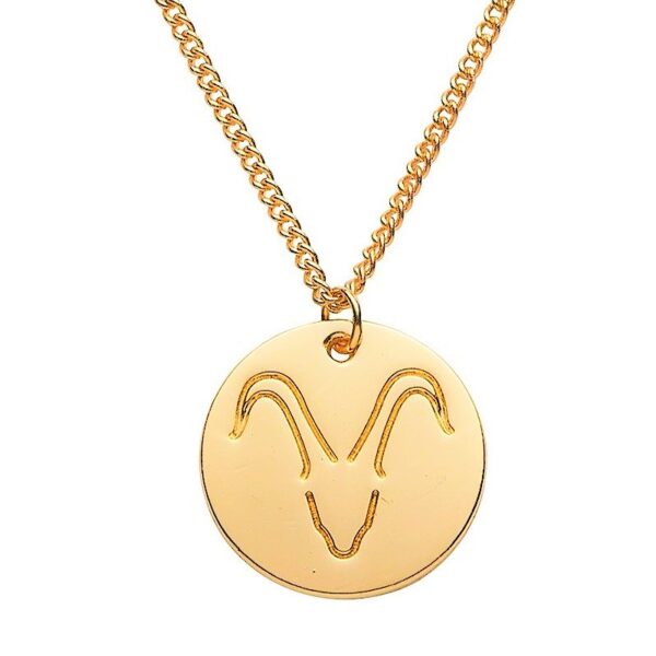 Stjernetegn halskæde stenbukken forgyldt 45 cm