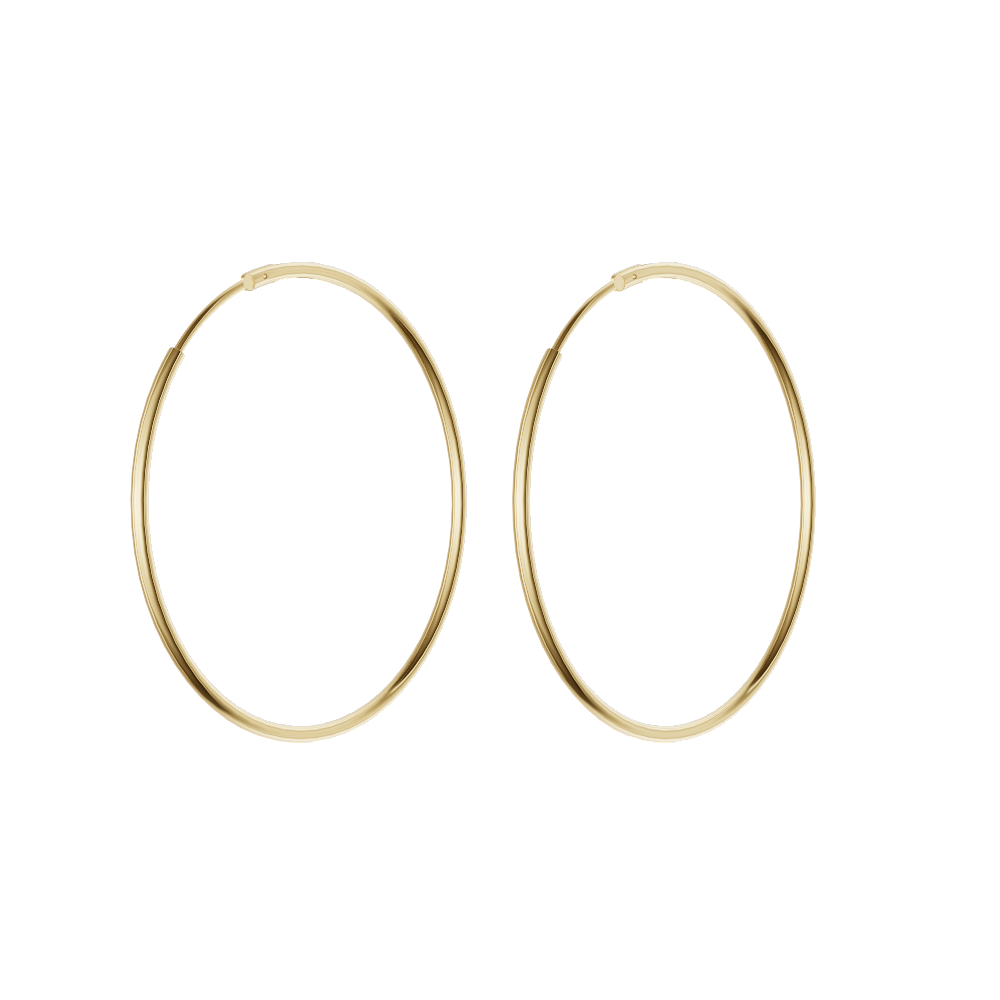 Store ægte 14 karat guld creoler