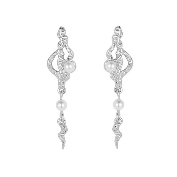 Nava Copenhagen -Dangle örhängen Zale Örhängen - Silver