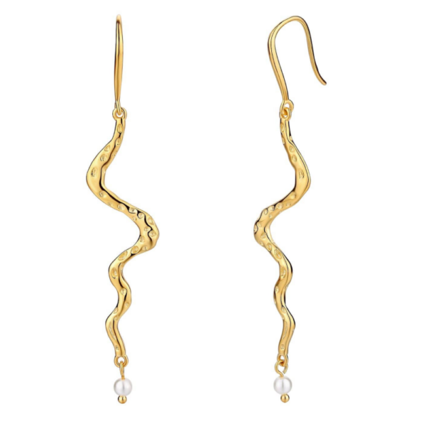 Nava Copenhagen Dangle örhängen Alana - Guldpläterad