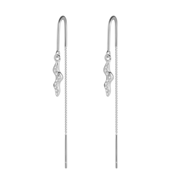 Nava Copenhagen Chain örhängen Ascella - Silver