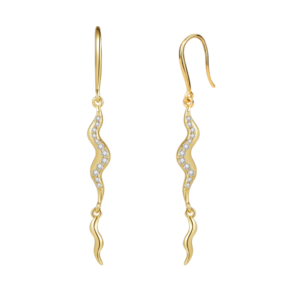 Nava Copenhagen Chain örhängen Aurora - Guldpläterade