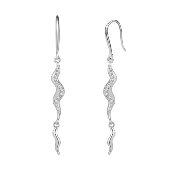 Nava Copenhagen Dangle örhängen Aurora - Silver