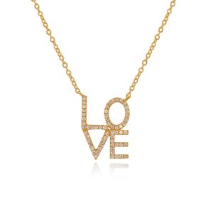 diamant halskæde 18 karat love