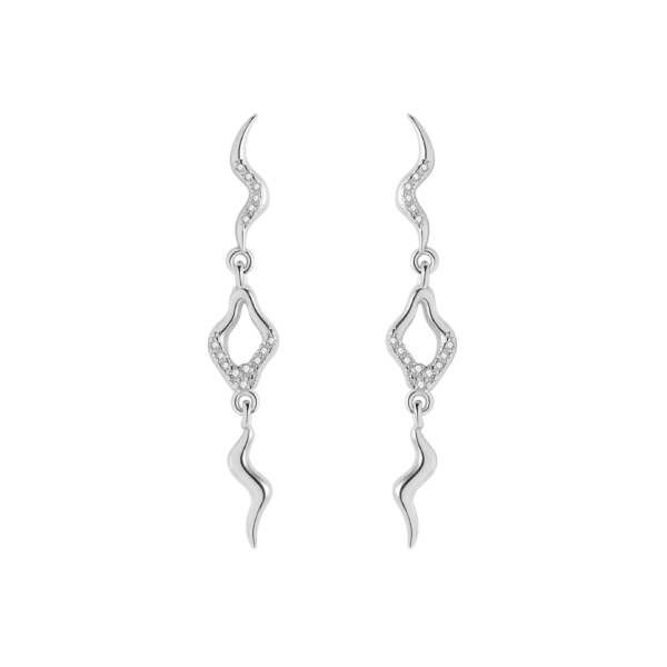 Nava Copenhagen -Dangle örhängen Capella - Silver