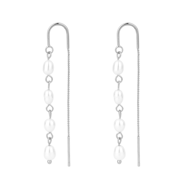 Nava Copenhagen Pärlörhängen Daisy - Silver