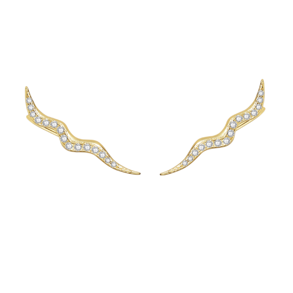 Nava Copenhagen - Esther Ear Climber öronproppar - Guldpläterade