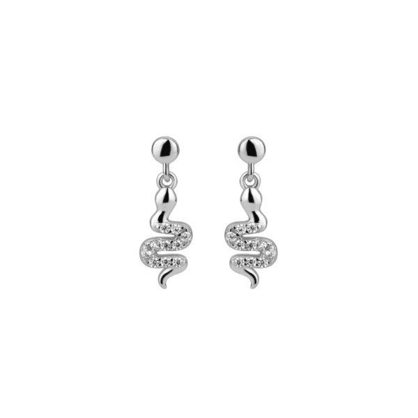 Nava Copenhagen - ormörhängen - Boa Dangle Studs - Silver