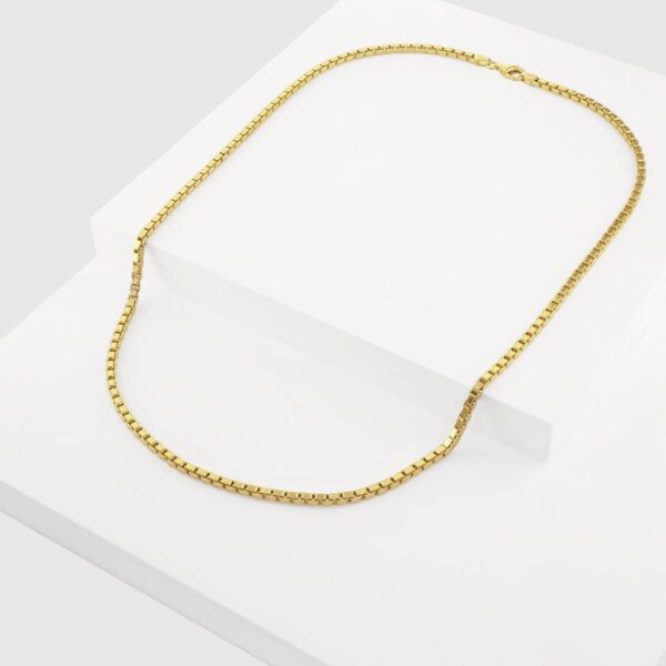Guldpläterat silverhalsband (Venezia) för män - 45, 50, 60, 70 cm