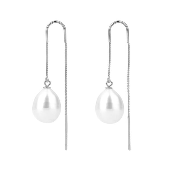 Nava Copenhagen - Pärlörhängen Silver - coco