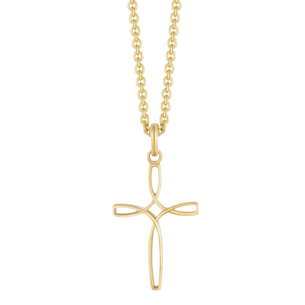 Cross Gold halsband 8 karat guld. 42-45 cm
