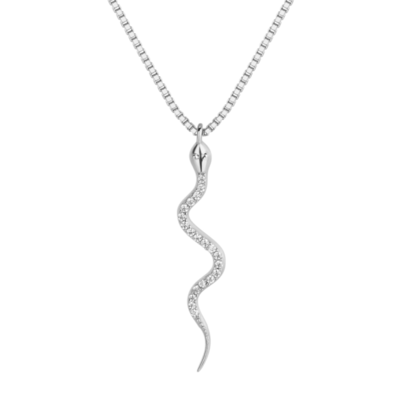Nava Copenhagen Snake Boa Halsband - Silver
