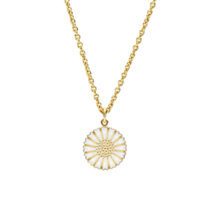 lund copenhagen marguerit halskæde i forgyldt sølv 18 mm