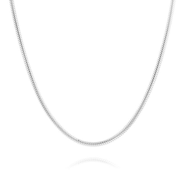 Silverhalsband (ormhalsband) för män - 45, 50, 60 cm