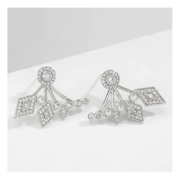 Öronproppar i kristall med strass - Guld/Silverfärgad