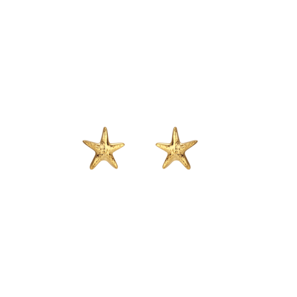 Nava Copenhagen - Petite Starfish Studs - Guldpläterade